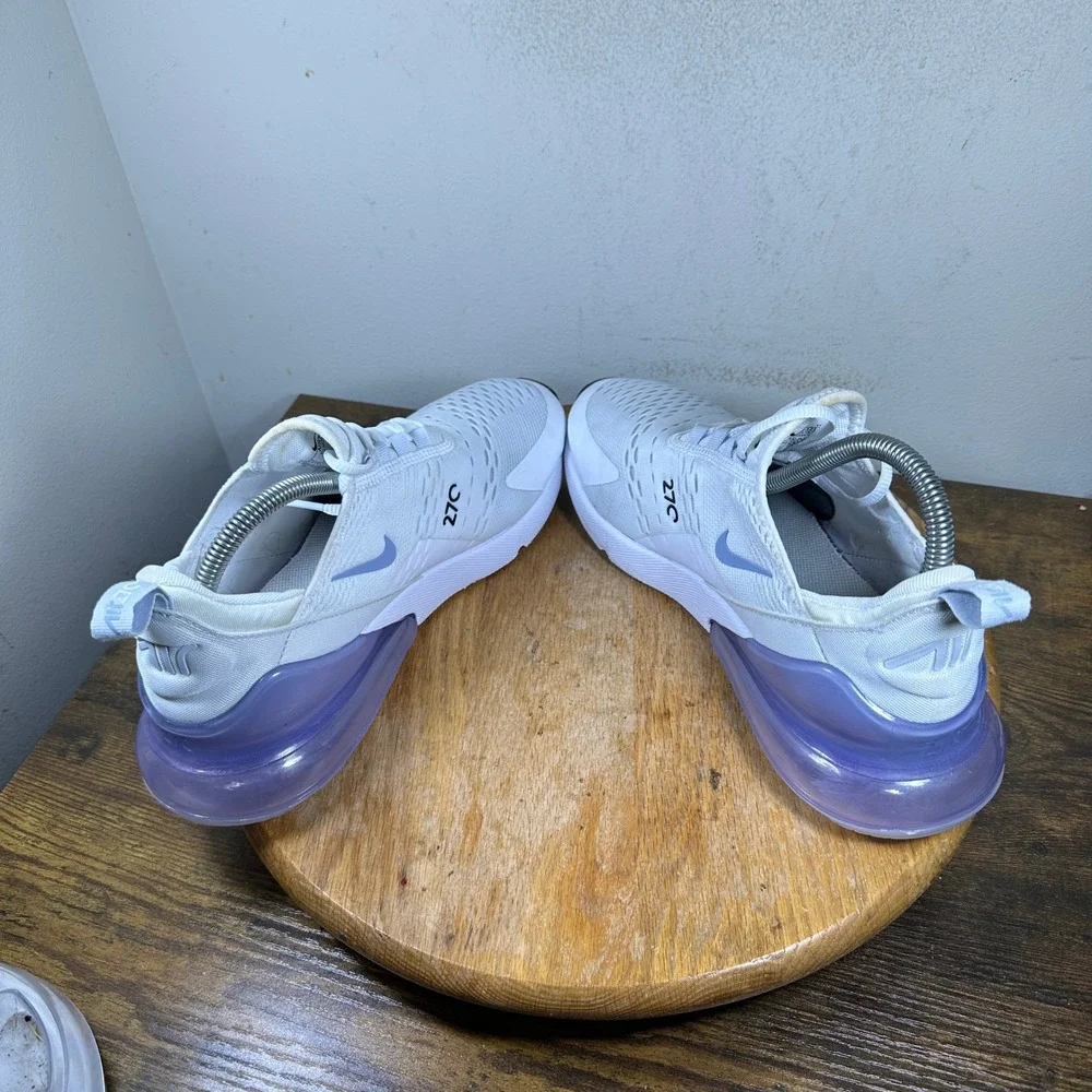 Nike Air Max 270 Womens White Light Violet Sneakers AH6789-121 Size 10